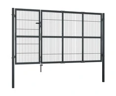 Sodo vartai su stulpais, antracito sp., 350x140 cm, plienas