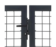 Sodo vartai su stulpais, antracito sp., 350x140 cm, plienas