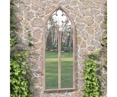 Sodo veidrodis, smėlio spalvos, 100x45cm, geležis