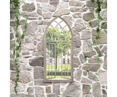 Sodo veidrodis, smėlio spalvos, 100x45cm, geležis