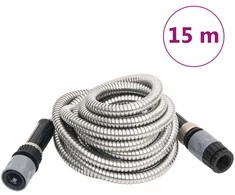 Sodo žarna su purškimo antgaliu, sidabrinė, 0,6", 15 m, plienas