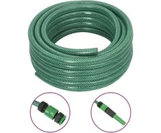 Sodo žarna su tvirtinimo detalėmis, žalia, 0,5", 10m, PVC