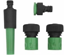Sodo žarna su tvirtinimo detalėmis, žalia, 0,5", 10m, PVC