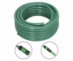 Sodo žarna su tvirtinimo detalėmis, žalia, 0,5", 50m, PVC