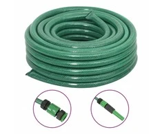Sodo žarna su tvirtinimo detalėmis, žalia, 0,75", 30m, PVC