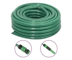 Sodo žarna su tvirtinimo detalėmis, žalia, 0,75", 50m, PVC