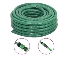 Sodo žarna su tvirtinimo detalėmis, žalia, 0,75", 20m, PVC