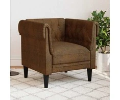 Sofa Chesterfield krėslas, rudos spalvos, audinys
