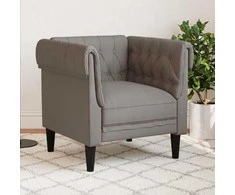 Sofa Chesterfield krėslas, taupe spalvos, audinys