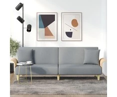Sofa-lova su porankiais, šviesiai pilkos spalvos, audinys