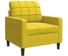 Sofa Krėslas, geltonos spalvos, 60cm, aksomas