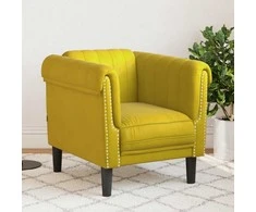 Sofa Krėslas, geltonos spalvos, aksomas