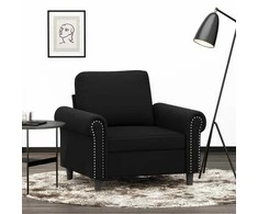 Sofa Krėslas, juodos spalvos, 60cm, aksomas