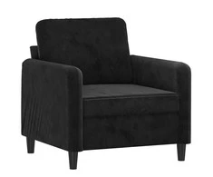 Sofa Krėslas, juodos spalvos, 60cm, aksomas