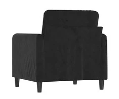 Sofa Krėslas, juodos spalvos, 60cm, aksomas