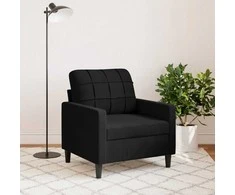 Sofa Krėslas, juodos spalvos, 60cm, aksomas
