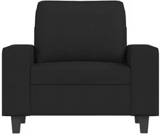 Sofa Krėslas, juodos spalvos, 60cm, audinys