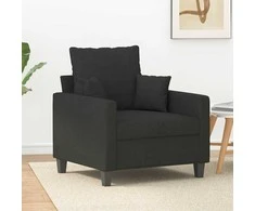 Sofa Krėslas, juodos spalvos, 60cm, audinys