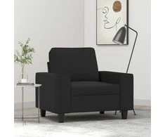 Sofa Krėslas, juodos spalvos, 60cm, audinys
