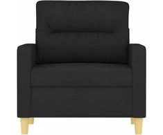 Sofa Krėslas, juodos spalvos, 60cm, audinys