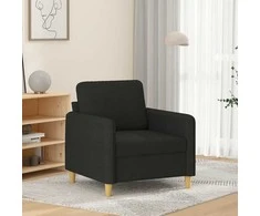 Sofa Krėslas, juodos spalvos, 60cm, audinys