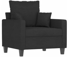 Sofa Krėslas, juodos spalvos, 60cm, audinys