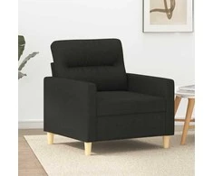 Sofa Krėslas, juodos spalvos, 60cm, audinys