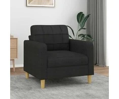 Sofa Krėslas, juodos spalvos, 60cm, audinys