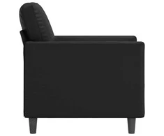 Sofa Krėslas, juodos spalvos, 60cm, dirbtinė oda