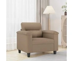 Sofa Krėslas, kapučino spalvos, 60cm, dirbtinė oda