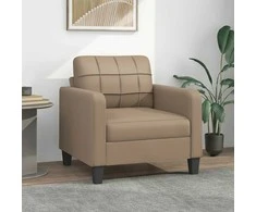 Sofa Krėslas, kapučino spalvos, 60cm, dirbtinė oda