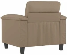 Sofa Krėslas, kapučino spalvos, 60cm, dirbtinė oda