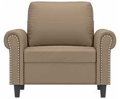Sofa Krėslas, kapučino spalvos, 60cm, dirbtinė oda