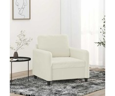 Sofa Krėslas, kreminės spalvos, 60cm, aksomas