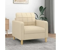 Sofa Krėslas, kreminės spalvos, 60cm, audinys