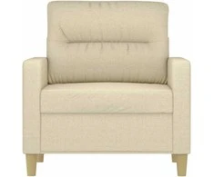 Sofa Krėslas, kreminės spalvos, 60cm, audinys