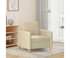 Sofa Krėslas, kreminės spalvos, 60cm, audinys