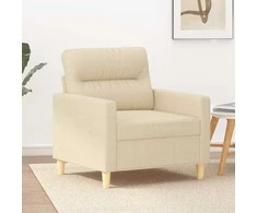 Sofa Krėslas, kreminės spalvos, 60cm, audinys