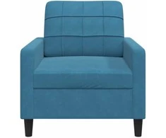 Sofa Krėslas, mėlynos spalvos, 60cm, aksomas