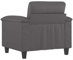 Sofa Krėslas, pilkos spalvos, 60cm, dirbtinė oda