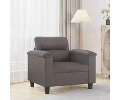 Sofa Krėslas, pilkos spalvos, 60cm, dirbtinė oda