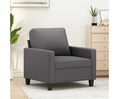 Sofa Krėslas, pilkos spalvos, 60cm, dirbtinė oda