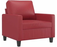 Sofa Krėslas, raudonojo vyno spalvos, 60cm, dirbtinė oda