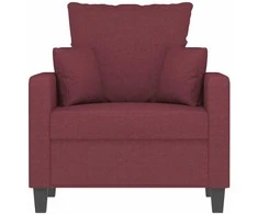 Sofa Krėslas, raudonojo vyno spalvos, 60cm, audinys