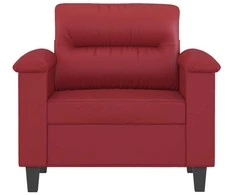 Fotelis Krėslas, raudonojo vyno spalvos, 60cm, dirbtinė oda