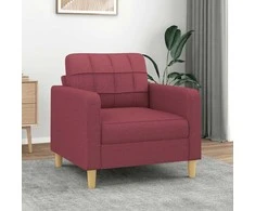 Sofa Krėslas, raudonojo vyno spalvos, 60cm, audinys