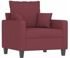 Sofa Krėslas, raudonojo vyno spalvos, 60cm, audinys