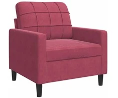 Sofa Krėslas, raudonojo vyno spalvos, 60cm, aksomas