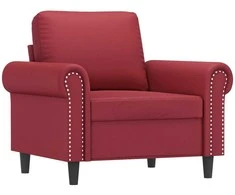 Sofa Krėslas, raudonojo vyno spalvos, 60cm, dirbtinė oda