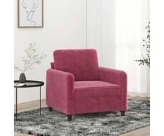 Fotelis Krėslas, raudonojo vyno spalvos, 60cm, aksomas